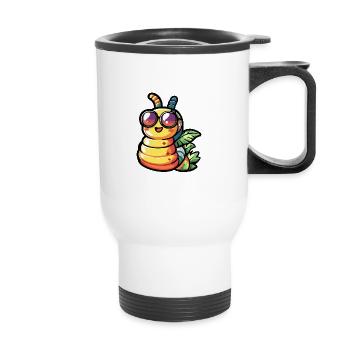 Worm Comic Holiday - Tasse isotherme avec poignée - blanc - Devant