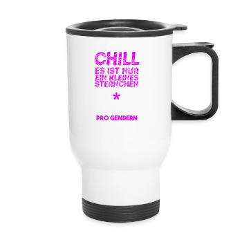 Gendering Gift Idea Feminism LGBTQ+ Gender Star - Thermal mug with handle - white - Front