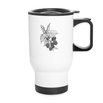raspberry rasperry fruit veggie vegetables fruits2 - Thermal mug with handle - white - Front