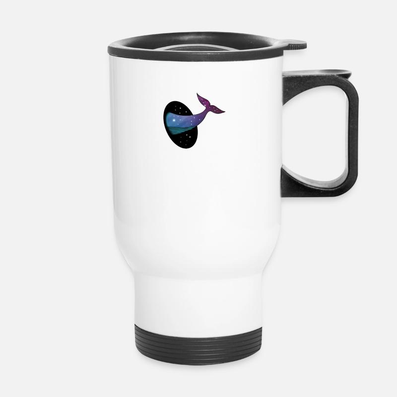 I need some space: Wal Weltall Space Galaxy - Thermobecher mit Tragegriff - Weiß