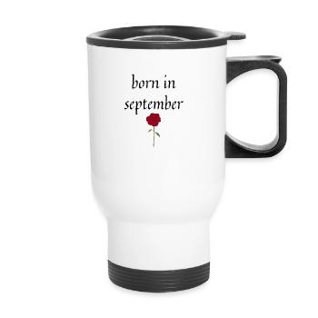 born in September - Thermal mug with handle - white - Front