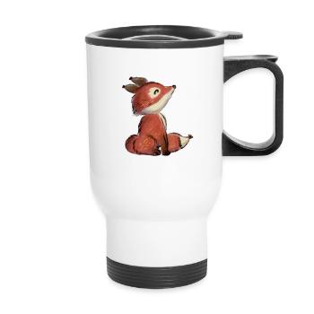 Kleiner Fuchs - Thermobecher mit Tragegriff - Weiß - Vorne