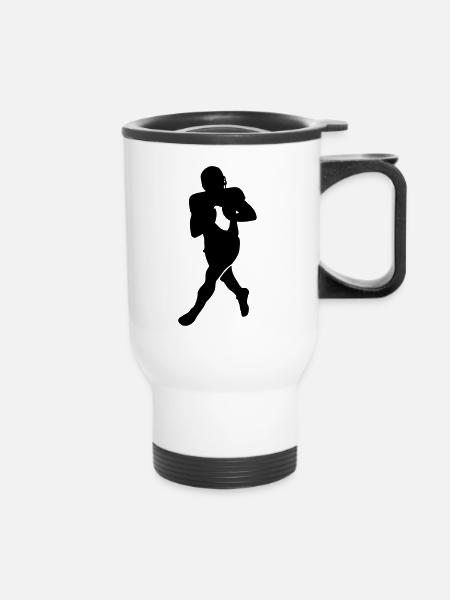 Football player - Thermobecher mit Tragegriff - Weiß