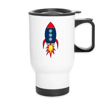 Lancement de fusée Rocketman * - Tasse isotherme avec poignée - blanc - Devant
