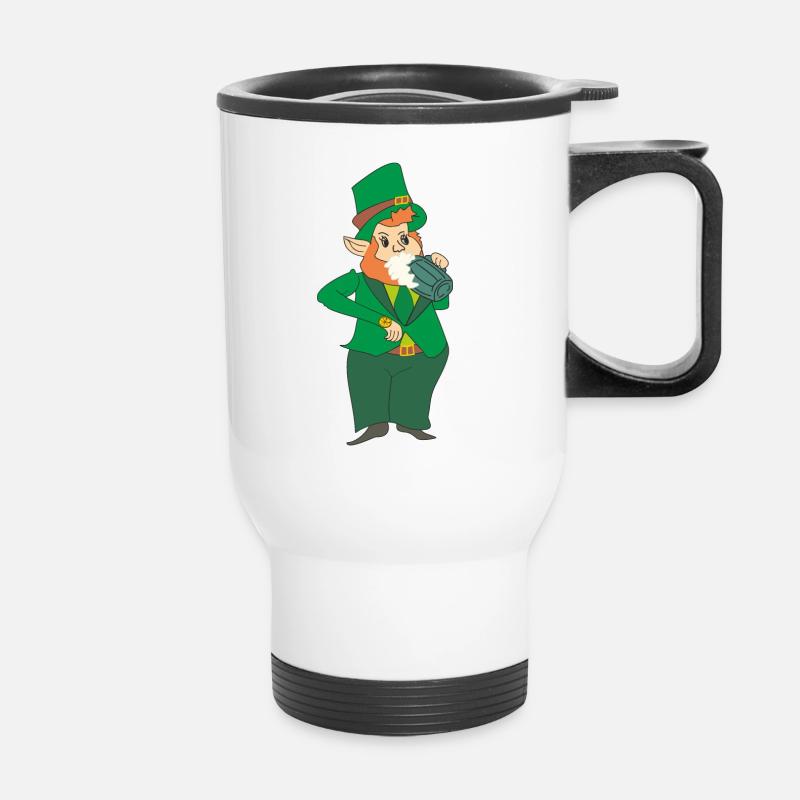 St. Patrick's Day - Thermobecher mit Tragegriff - Weiß