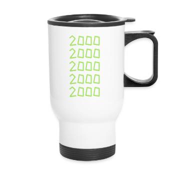 2000 - Thermal mug with handle - white - Front