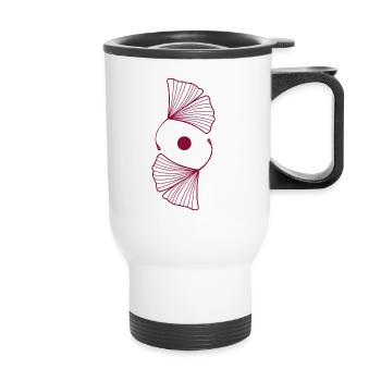 Ginkgo Leaves Ginkgo - Thermal mug with handle - white - Front