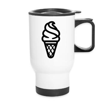 Glace - Thermal mug with handle - white - Front