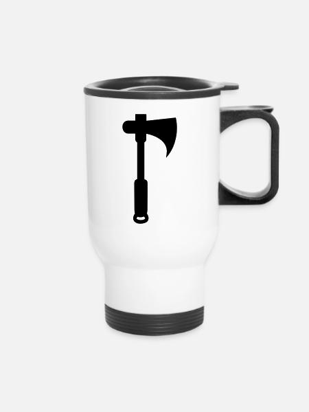 Axt - Thermobecher mit Tragegriff - Weiß