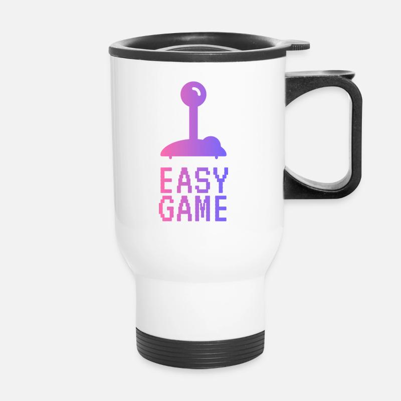 Easy Pixel Gradient Game - Thermal mug with handle - white