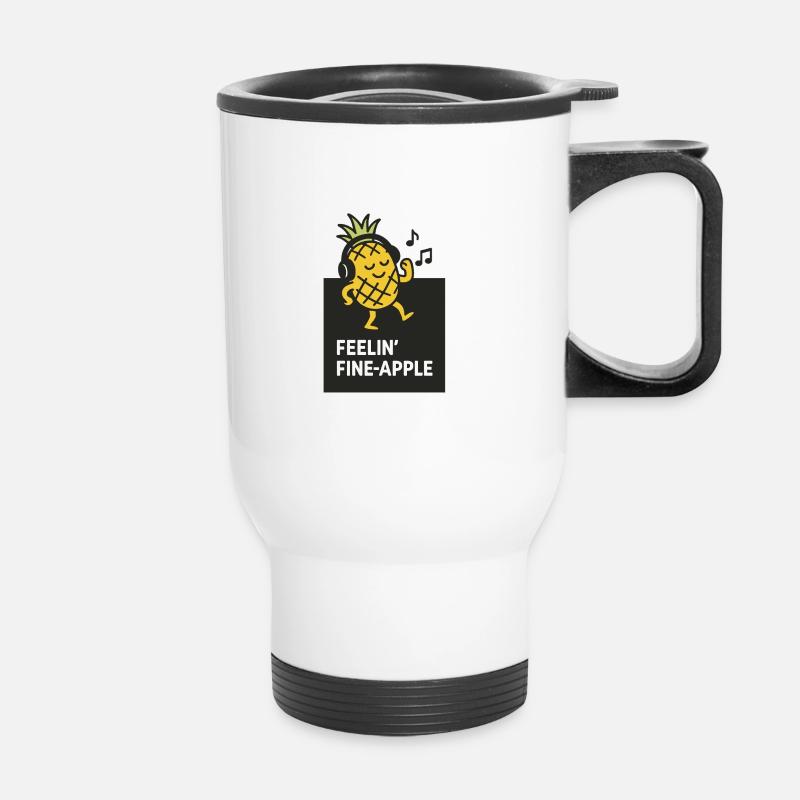 Ananas - Tasse isotherme avec poignée - blanc