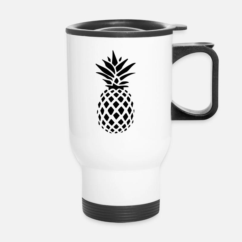 Ananas - Thermobecher mit Tragegriff - Weiß