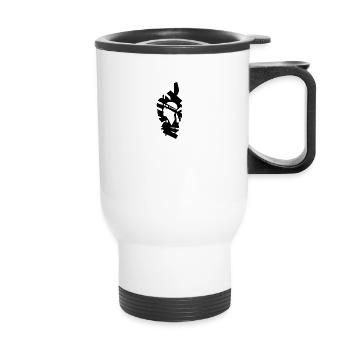 Corsican Moor Head - Thermal mug with handle - white - Front