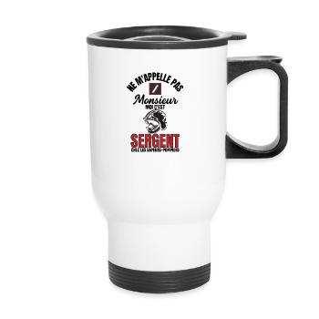 Sergent sapeur pompier - Tasse isotherme avec poignée - blanc - Devant
