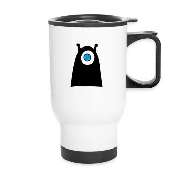 Big Alien vous regarde - Tasse isotherme avec poignée - blanc - Devant