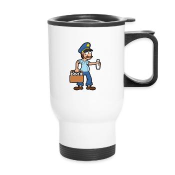 Service de livraison de lait Milkman Milk Boy Lait - Tasse isotherme avec poignée - blanc - Devant