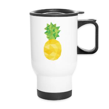 Ananas - Thermobecher mit Tragegriff - Weiß - Vorne