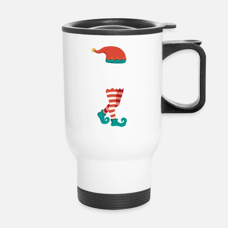 Weihnachts Elf Partnerlook Design Xmas Elfen - Thermobecher mit Tragegriff - Weiß