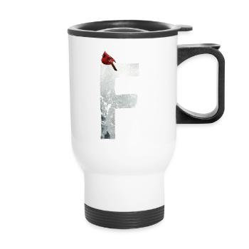 F – caractère décoratif – hiver - Tasse isotherme avec poignée - blanc - Devant