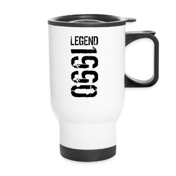 Legend 1990 black - Thermal mug with handle - white - Front