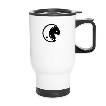 Alternativer Yin-Yang - Thermobecher mit Tragegriff - Weiß - Vorne