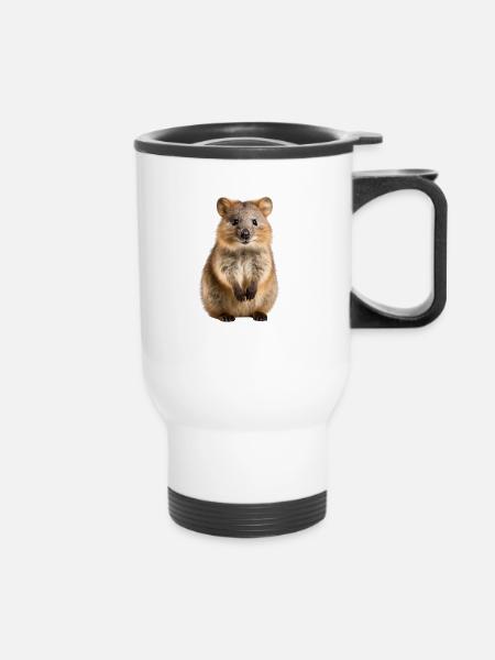 Quokka - Thermobecher mit Tragegriff - Weiß