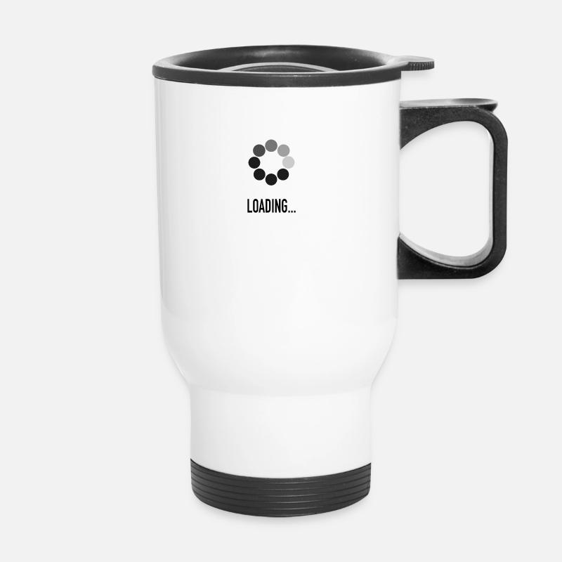 LOADING ... - Thermal mug with handle - white