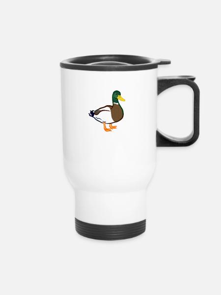 Ente - Thermobecher mit Tragegriff - Weiß