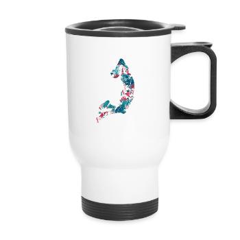 Basket-ball - Tasse isotherme avec poignée - blanc - Devant