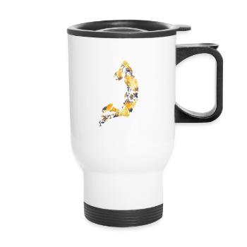 Basketball - Thermobecher mit Tragegriff - Weiß - Vorne