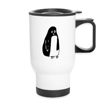 penguin - Thermal mug with handle - white - Front