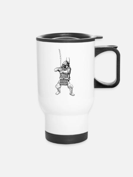 Samurai - Thermobecher mit Tragegriff - Weiß