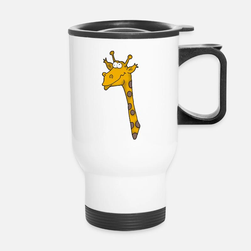 Giraffe 3 - Thermal mug with handle - white