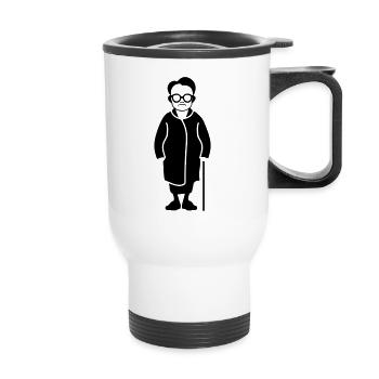 Grandma Senior - Thermal mug with handle - white - Front