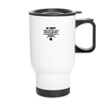 PERSONNE PEUT à PART PAPY à la pétanque - Tasse isotherme avec poignée - blanc - Devant