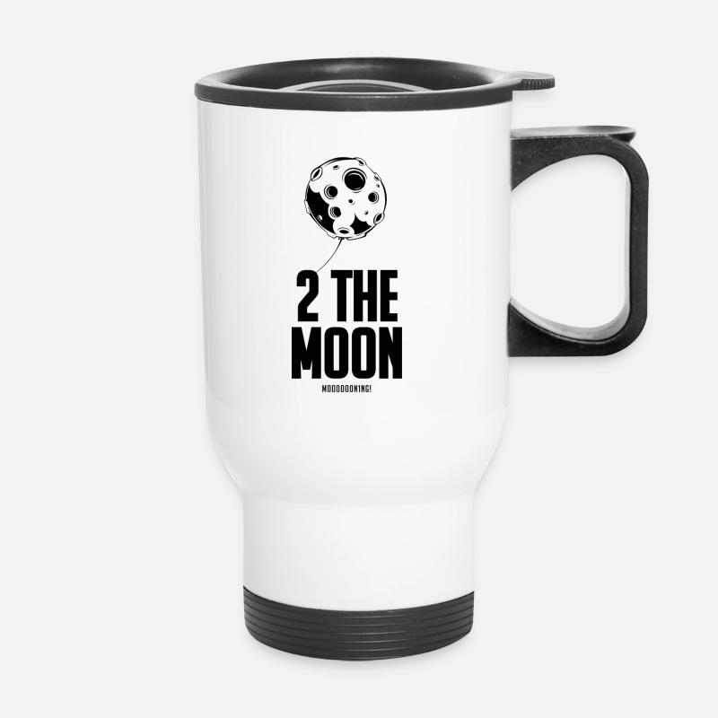 THE 2THEMOON – black - Thermobecher mit Tragegriff - Weiß