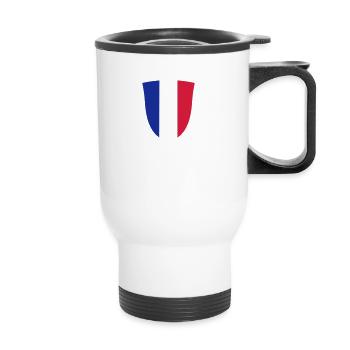 Sportschild Custom 3c - Thermobecher mit Tragegriff - Weiß - Vorne