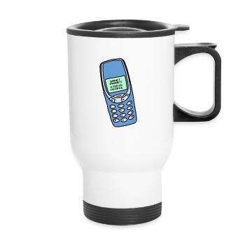 SMARTPHONES STUPID PEOPLE - Thermal mug with handle - white - Front