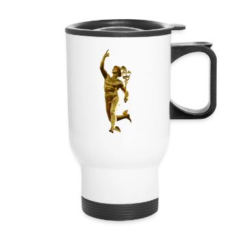 HERMES-STATUE - Thermobecher mit Tragegriff - Weiß - Vorne