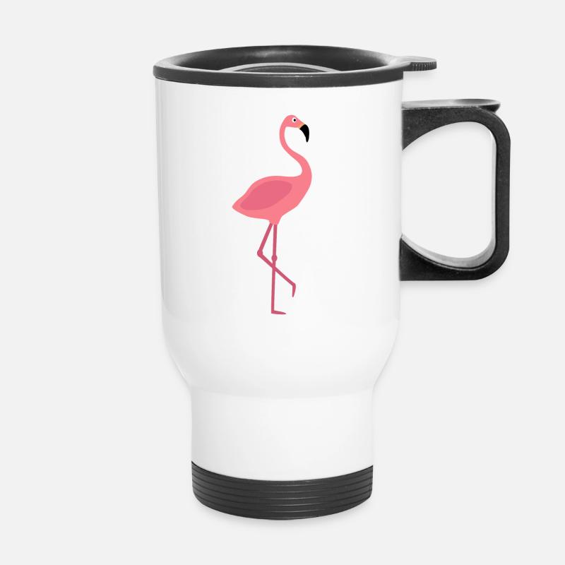 Flamingo - Thermobecher mit Tragegriff - Weiß