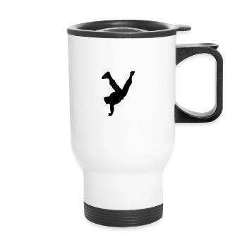Breakdance Battle Graphics - Thermal mug with handle - white - Front