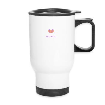 hivernal football - Tasse isotherme avec poignée - blanc - Devant