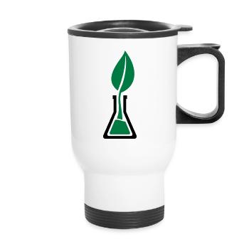 Tubes à essai - Tasse isotherme avec poignée - blanc - Devant