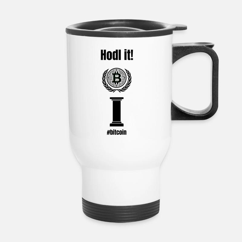 Hodl it! - Thermobecher mit Tragegriff - Weiß