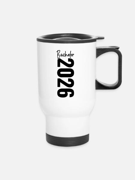 Bachelor 2026 - Thermobecher mit Tragegriff - Weiß