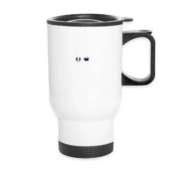 France and Estonia Estonian flag Flags - Thermal mug with handle - white - Front