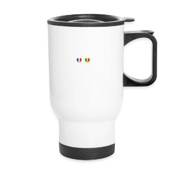 France et Mali Drapeau malien Drapeaux - Tasse isotherme avec poignée - blanc - Devant