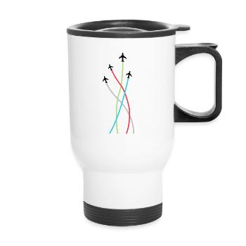 Pilot Fly Jet Airplanes Airplanes Geschen - Thermal mug with handle - white - Front