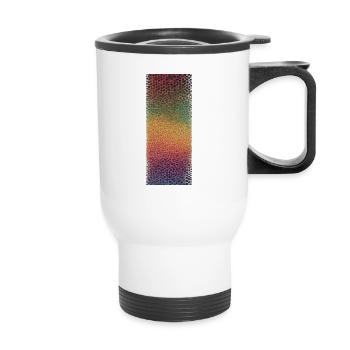 Braille graphics - Thermal mug with handle - white - Front