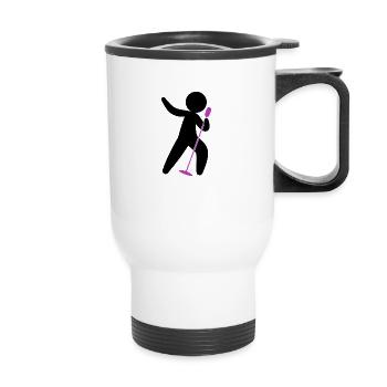 Popstar - Thermal mug with handle - white - Front